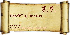 Bobály Ibolya névjegykártya